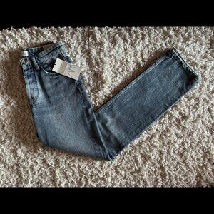 NWT Zara Mid-Rise, Full Length, Straight Leg Jeans, US 2